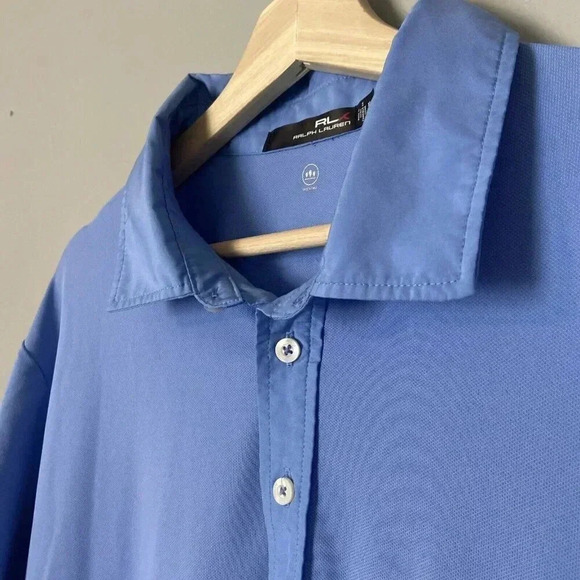 RLX Ralph Lauren Men`s Wicking Performance Golf Polo Shirt Size XL Blue - Picture 3 of 10